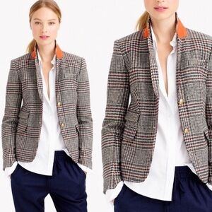 J.Crew Schoolboy Blazer houndstooth plaid tweed school boy size 00